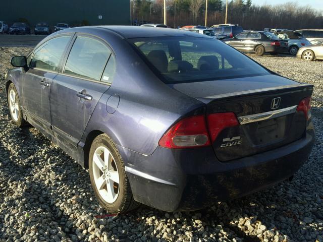 2HGFA15609H504830 - 2009 HONDA CIVIC BLUE photo 3