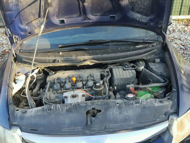 2HGFA15609H504830 - 2009 HONDA CIVIC BLUE photo 7