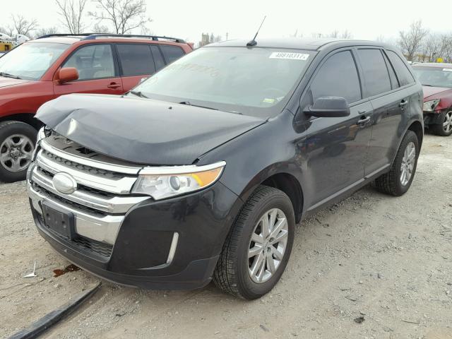 2FMDK3JC6CBA73006 - 2012 FORD EDGE SEL BLACK photo 2