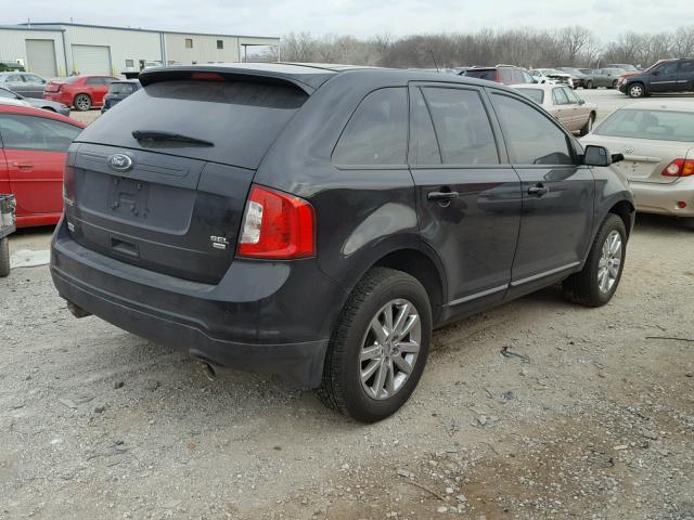 2FMDK3JC6CBA73006 - 2012 FORD EDGE SEL BLACK photo 4