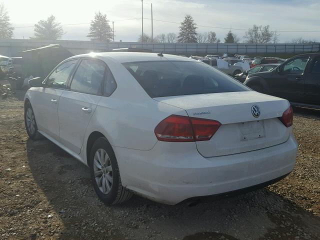 1VWAH7A33CC089562 - 2012 VOLKSWAGEN PASSAT S أبيض صورة 3