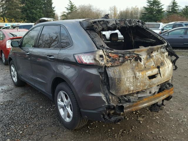 2FMPK3G94HBB30349 - 2017 FORD EDGE SE GRAY photo 3