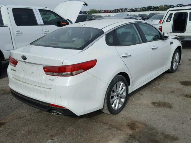 5XXGU4L34JG204087 - 2018 KIA OPTIMA EX WHITE photo 4