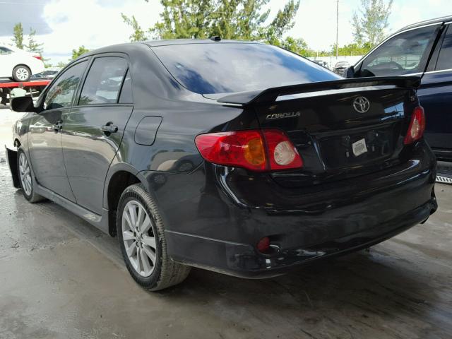 2T1BU4EE6AC446203 - 2010 TOYOTA COROLLA BA BLACK photo 3