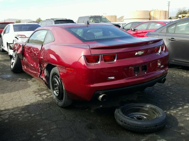 2G1FF1EV7A9182654 - 2010 CHEVROLET CAMARO LT RED photo 3