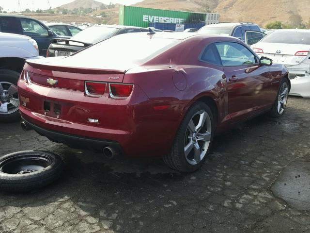 2G1FF1EV7A9182654 - 2010 CHEVROLET CAMARO LT RED photo 4