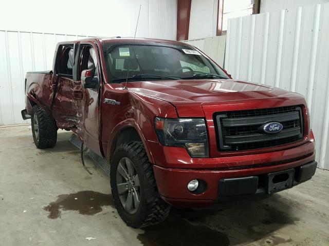 1FTFW1CF1EKD51770 - 2014 FORD F150 SUPER MAROON photo 1