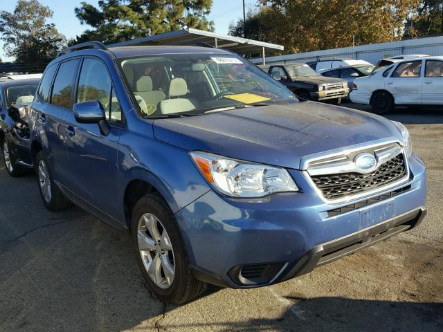 JF2SJADC0FH420790 - 2015 SUBARU FORESTER 2 BLUE photo 1