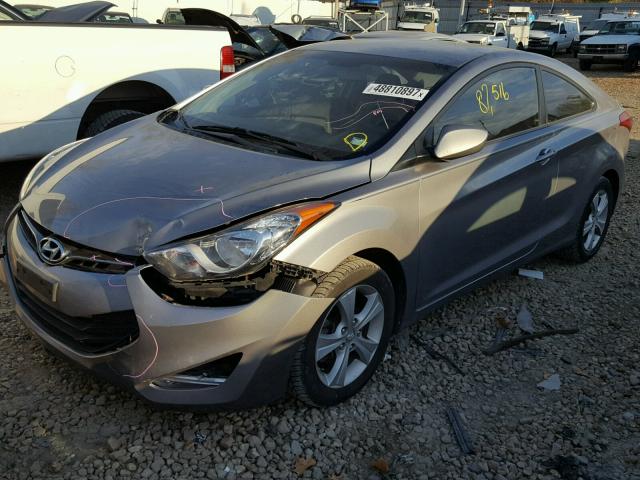 KMHDH6AE0DU003143 - 2013 HYUNDAI ELANTRA CO SILVER photo 2