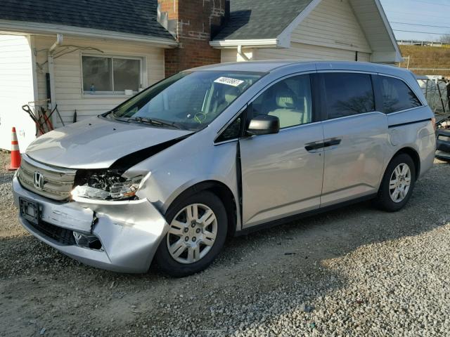 5FNRL5H27BB099776 - 2011 HONDA ODYSSEY LX SILVER photo 2