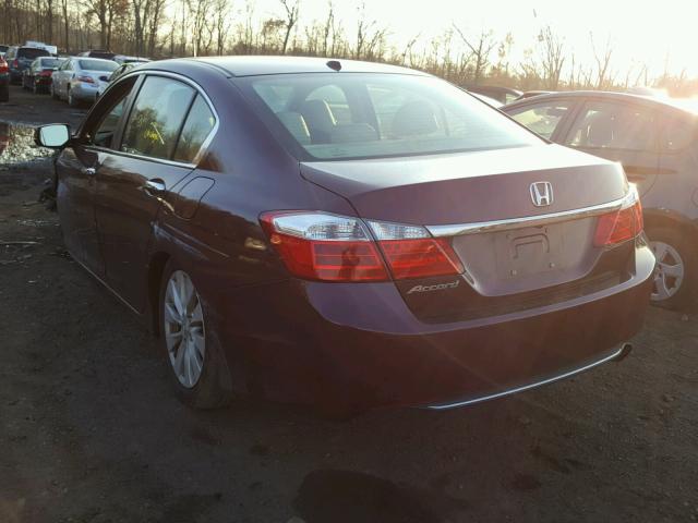 1HGCR2F88DA276214 - 2013 HONDA ACCORD EXL MAROON photo 3