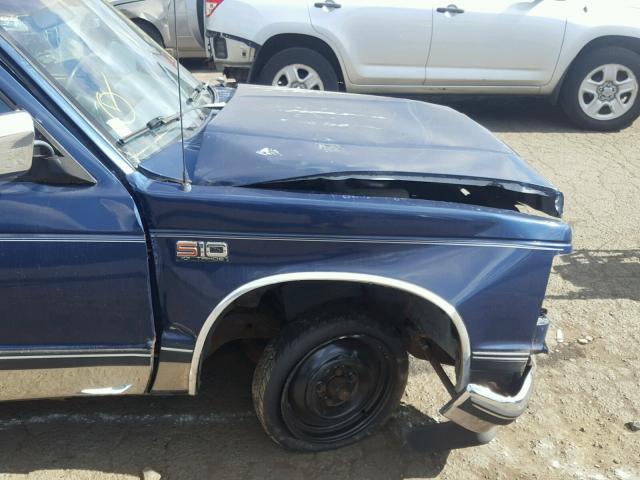 1GCBS14R4K2246669 - 1989 CHEVROLET S TRUCK S1 BLUE photo 9