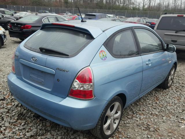 KMHCN3AC3AU183893 - 2010 HYUNDAI ACCENT SE BLUE photo 4