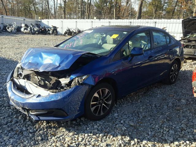 19XFB2F88DE073076 - 2013 HONDA CIVIC EX BLUE photo 2