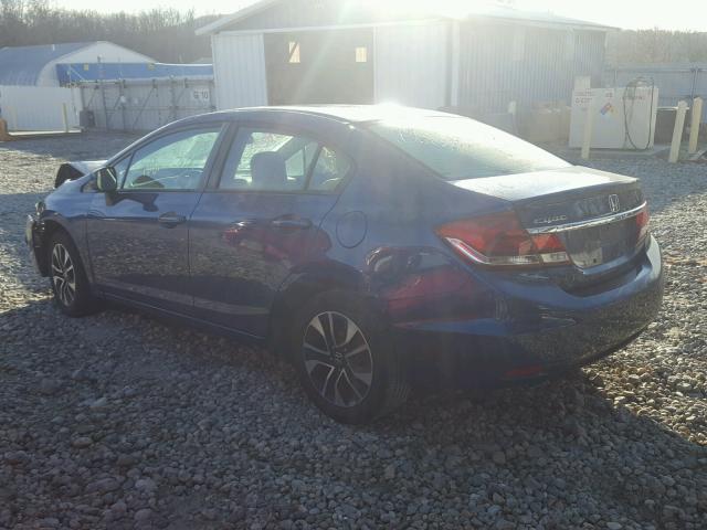 19XFB2F88DE073076 - 2013 HONDA CIVIC EX ლურჯი ფოტო 3