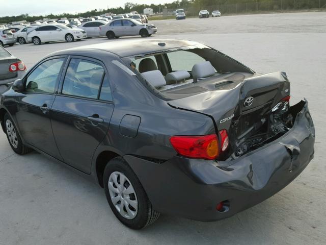 1NXBU4EE3AZ256342 - 2010 TOYOTA COROLLA BA BLACK photo 3