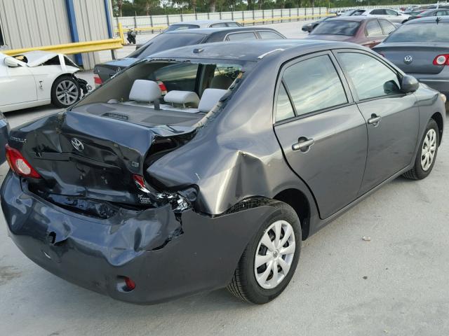 1NXBU4EE3AZ256342 - 2010 TOYOTA COROLLA BA BLACK photo 4