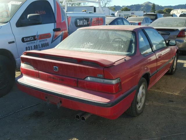 JHMBA4155LC026456 - 1990 HONDA PRELUDE SI RED photo 4