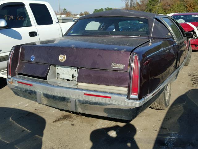 1G6DW52P7RR714596 - 1994 CADILLAC FLEETWOOD MAROON photo 4