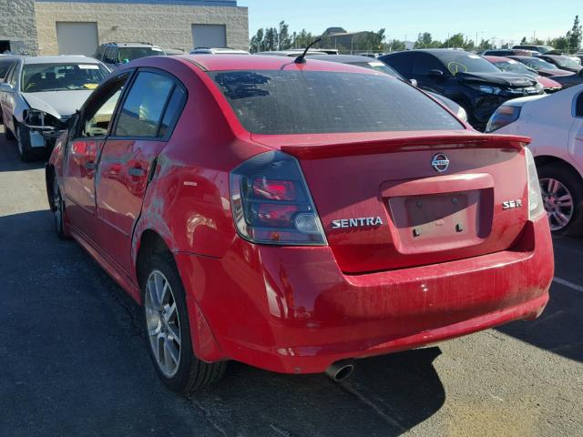 3N1BB61E68L659850 - 2008 NISSAN SENTRA SE- RED photo 3