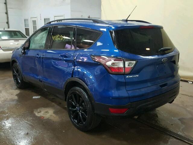 1FMCU0GD9HUA79646 - 2017 FORD ESCAPE SE BLUE photo 3