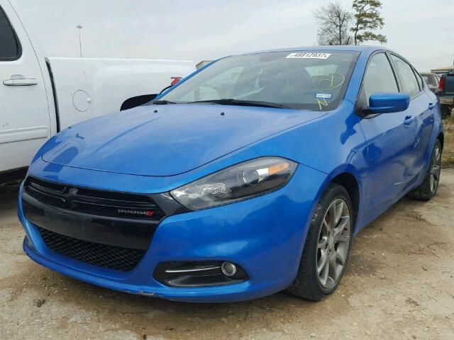 1C3CDFBB1FD205433 - 2015 DODGE DART SXT BLUE photo 2