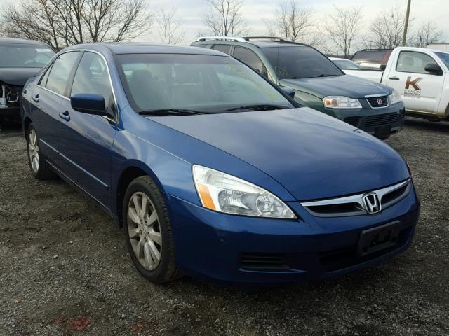 1HGCM66576A071353 - 2006 HONDA ACCORD EX BLUE photo 1