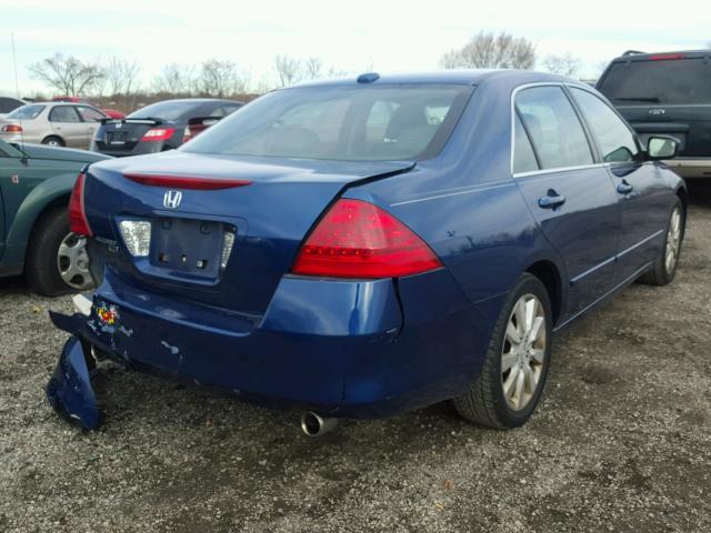 1HGCM66576A071353 - 2006 HONDA ACCORD EX BLUE photo 4