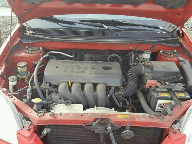 2T1KR32E08C706394 - 2008 TOYOTA COROLLA MA RED photo 7