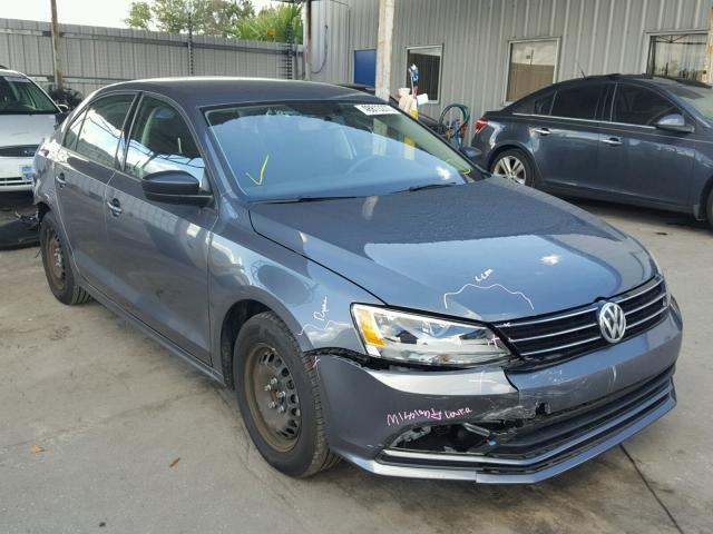 3VW267AJXGM383733 - 2016 VOLKSWAGEN JETTA S CHARCOAL photo 1