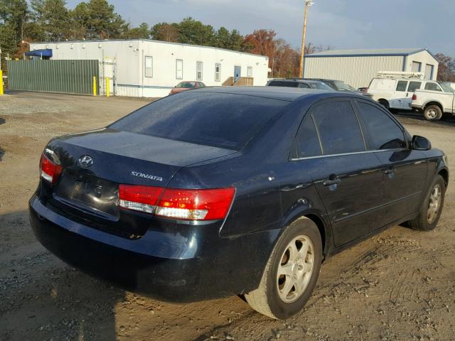 5NPEU46C86H137170 - 2006 HYUNDAI SONATA GLS BLUE photo 4