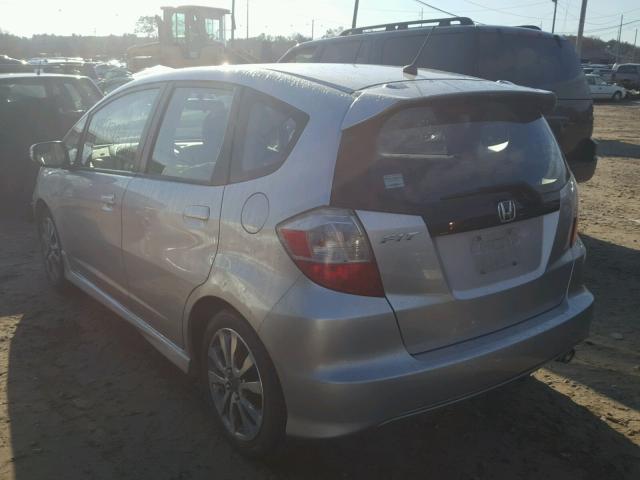 JHMGE8H59DC076365 - 2013 HONDA FIT SPORT SILVER photo 3