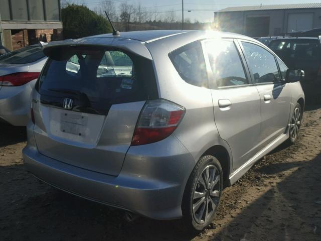 JHMGE8H59DC076365 - 2013 HONDA FIT SPORT SILVER photo 4