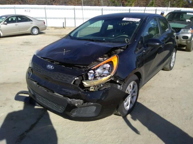 KNADM5A34D6241488 - 2013 KIA RIO LX BLACK photo 2