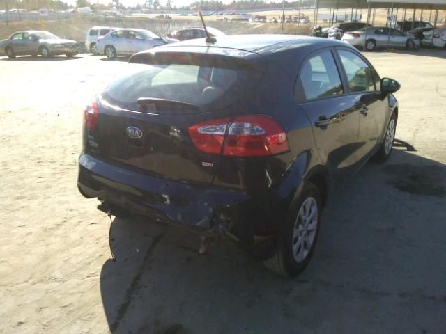 KNADM5A34D6241488 - 2013 KIA RIO LX BLACK photo 4