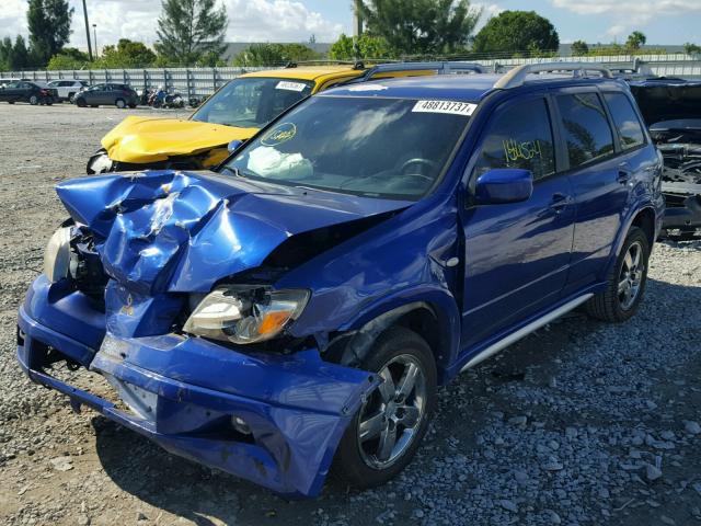 JA4LZ41F16U028415 - 2006 MITSUBISHI OUTLANDER BLUE photo 2