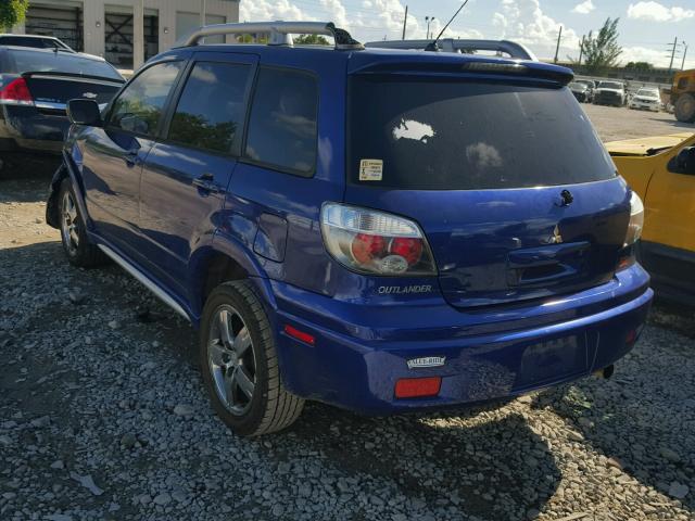 JA4LZ41F16U028415 - 2006 MITSUBISHI OUTLANDER BLUE photo 3