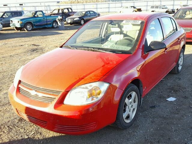 1G1AK55F867611329 - 2006 CHEVROLET COBALT LS RED photo 2