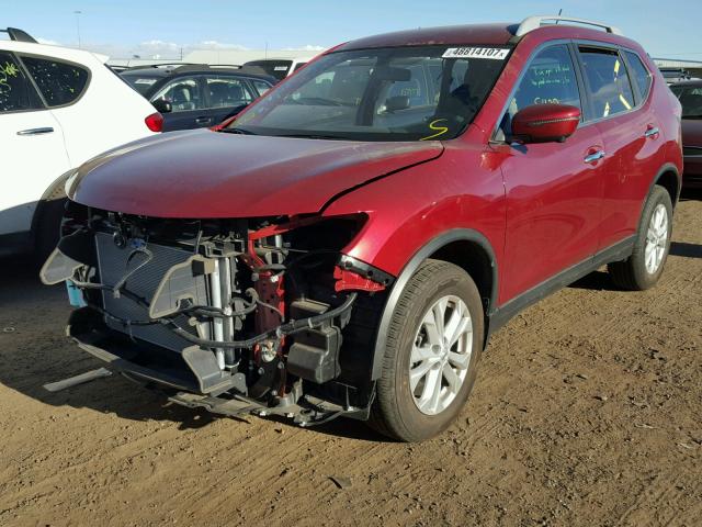 5N1AT2MV5GC847582 - 2016 NISSAN ROGUE S RED photo 2