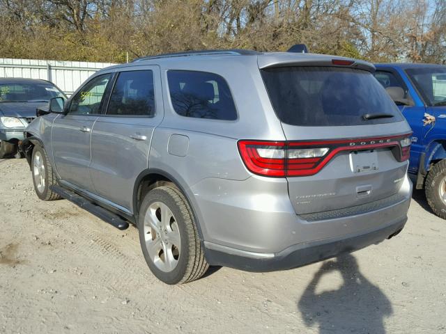 1C4RDJDG7FC128509 - 2015 DODGE DURANGO LI SILVER photo 3