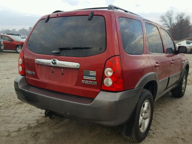 4F2CZ941X5KM39230 - 2005 MAZDA TRIBUTE S RED photo 4