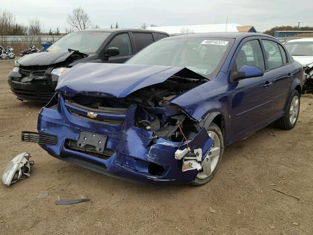 1G1AL55F677136598 - 2007 CHEVROLET COBALT LT BLUE photo 2