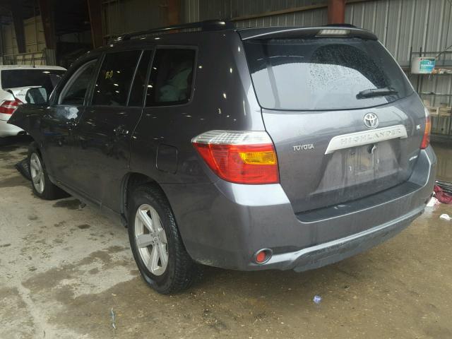 JTEES41A382024304 - 2008 TOYOTA HIGHLANDER GRAY photo 3