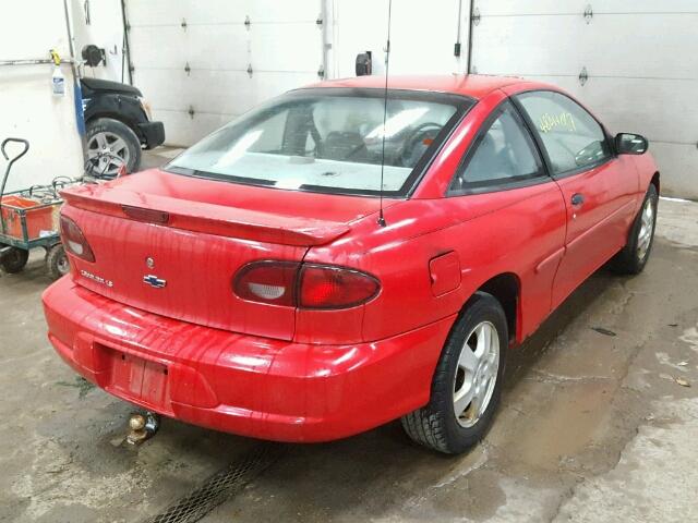 1G1JS124027142257 - 2002 CHEVROLET CAVALIER L RED photo 4