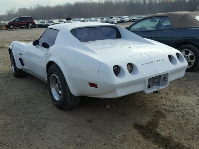 1Z37J4S404205 - 1974 CHEVROLET CORVETTE WHITE photo 3