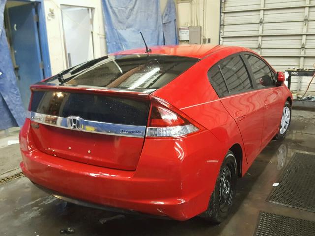 JHMZE2H31CS000602 - 2012 HONDA INSIGHT RED photo 4