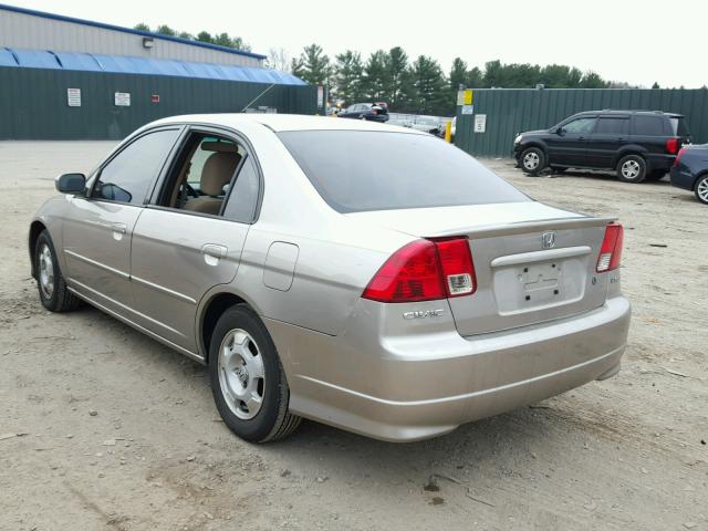 JHMES95624S001256 - 2004 HONDA CIVIC HYBR GOLD photo 3