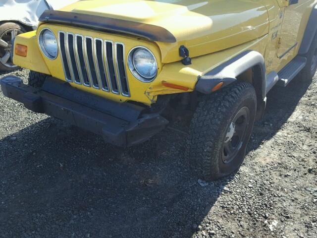 1J4FA39S94P745575 - 2004 JEEP WRANGLER X YELLOW photo 9