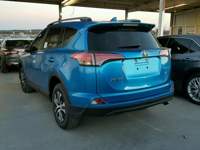 JTMZFREVXHJ715050 - 2017 TOYOTA RAV4 LE BLUE photo 3