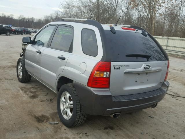 KNDJE723187479795 - 2008 KIA SPORTAGE E SILVER photo 3